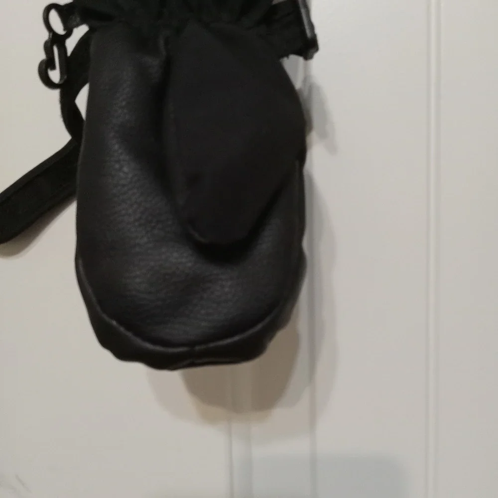 MCTI Kids Winter Mittens Black Fleece Lined Waterproof Insulated KDS-19 XXXS